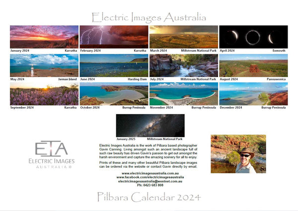 Electric Images Australia&#39;s 2024 Pilbara Landscapes Calendar.