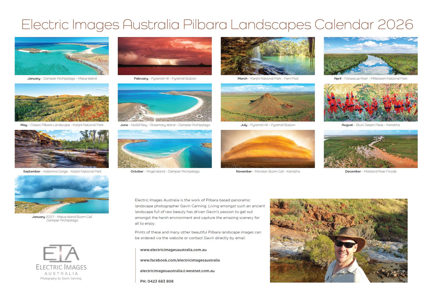 2026 Pilbara Landscapes Calendar Pre Order