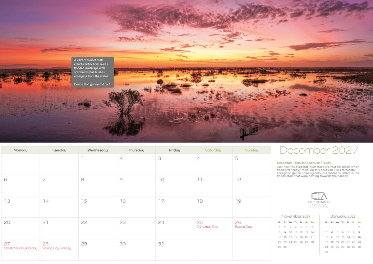 2027 Pilbara Landscapes Calendar